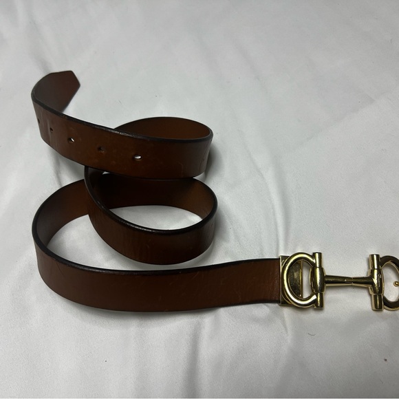 Salvatore Ferragamo Brown Leather Belt